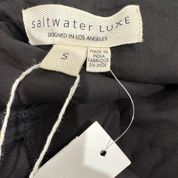 NWT Salt Water Luxe cline tank midi dress black size small lined tie straps - Picture 9 of 10